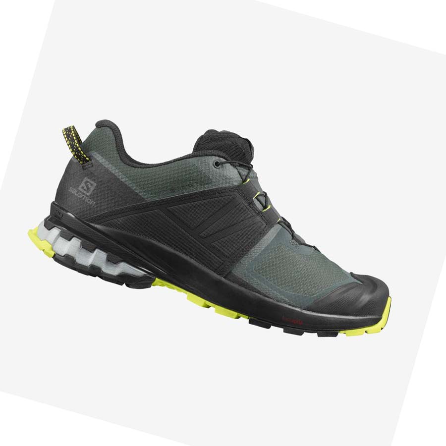 Tenis Para Trail Running Salomon XA WILD GORE-TEX Hombre Negros Verde Oliva | MX 3501GSO